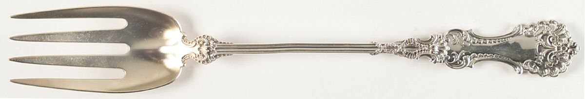 Pompadour (Sterling, 1895-1898) Oversize Solid Salad Servng Fork by Whiting Manf Co-1