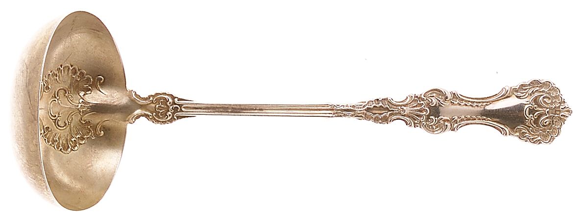 Pompadour (Sterling, 1895-1898) Solid Piece Cream Ladle by Whiting Manf Co-1