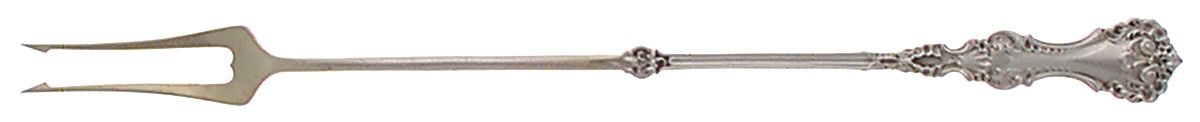 Pompadour (Sterling, 1895-1898) Long Handle Olive Fork by Whiting Manf Co-1