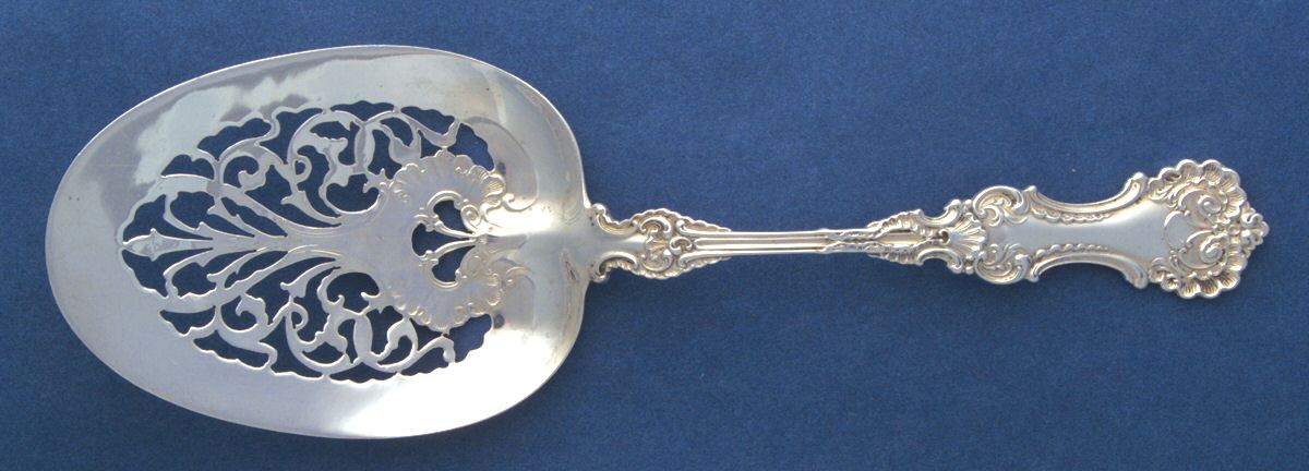 Pompadour (Sterling, 1895-1898) Solid Pierced Egg Server by Whiting Manf Co-1