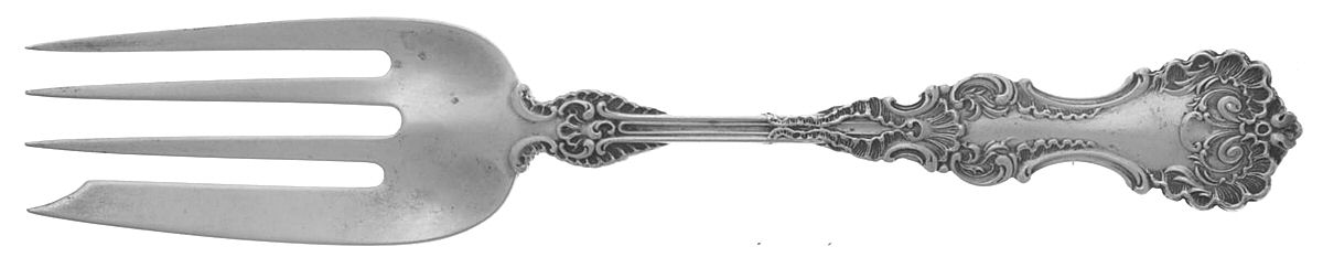 Pompadour (Sterling, 1895-1898) Individual Solid Fish Fork by Whiting Manf Co-1