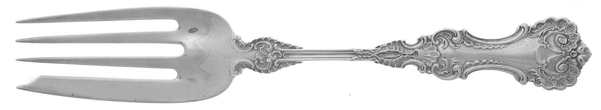 Pompadour (Sterling, 1895-1898) Small Solid Cold Meat Serving Fork by Whiting Manf Co-1