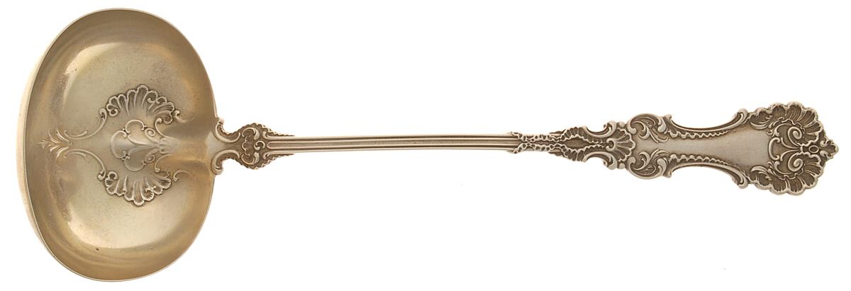 Pompadour (Sterling, 1895-1898) Oyster Ladle Solid Piece by Whiting Manf Co-1