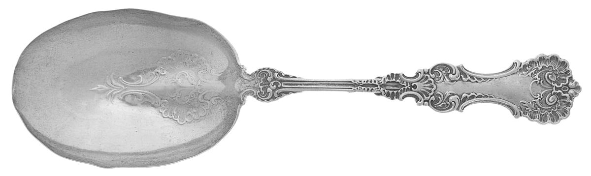 Pompadour (Sterling, 1895-1898) Preserve Spoon by Whiting Manf Co-1