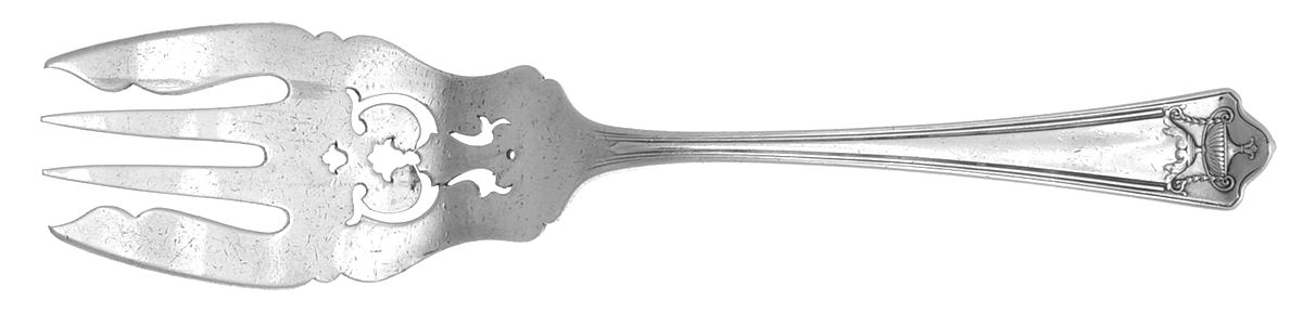 Pompeian (Sterling, 1913) Small Solid Cold Meat Serving Fork by Whiting Manf Co-1