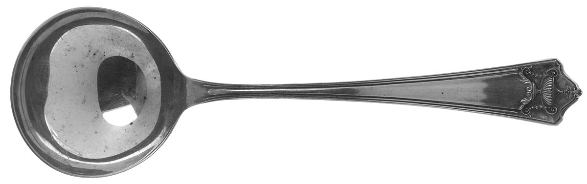 Pompeian (Sterling, 1913) Round Bowl Soup Spoon (Bouillon) by Whiting Manf Co-1