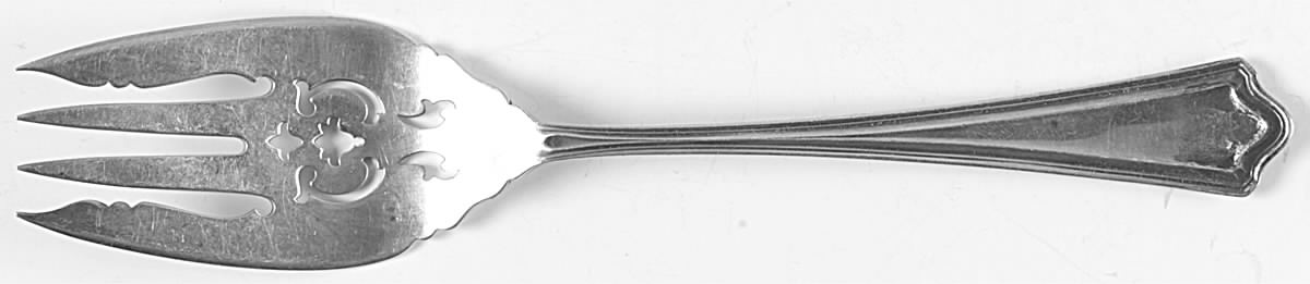Portland (Sterling, 1913-1914, No Monograms) Medium Solid Cold Meat Serving Fork by Whiting Manf Co-1