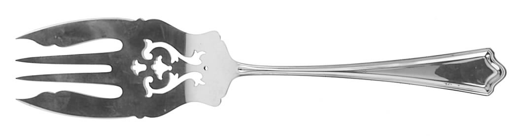 Portland (Sterling, 1913-1914, No Monograms) Large Solid Fish Serving Fork by Whiting Manf Co-1