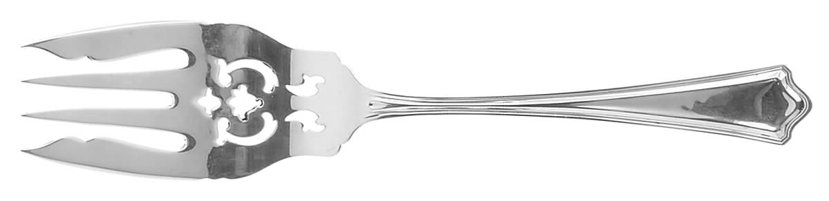 Portland (Sterling, 1913-1914, No Monograms) Small Solid Cold Meat Serving Fork by Whiting Manf Co-1