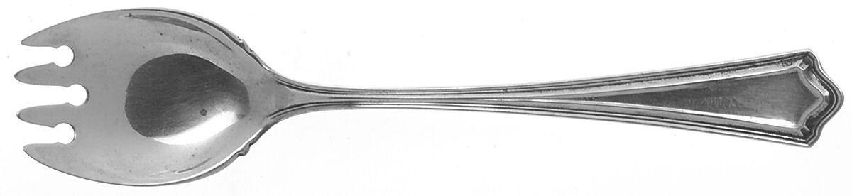 Portland (Sterling, 1913-1914, No Monograms) Ice Cream Fork by Whiting Manf Co-1