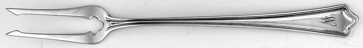 Portland (Sterling, 1913-1914, No Monograms) Short Handle Pickle/Olive Fork by Whiting Manf Co-1