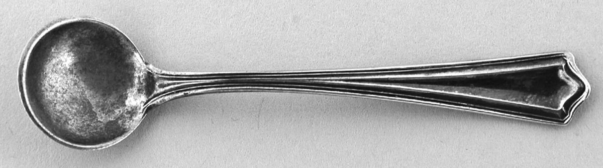 Portland (Sterling, 1913-1914, No Monograms) Individual Salt Spoon by Whiting Manf Co-1