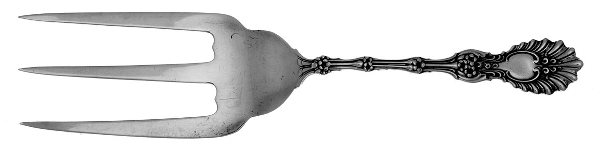 Radiant (Sterling, 1895) Solid Toast Serving Fork by Whiting Manf Co-1