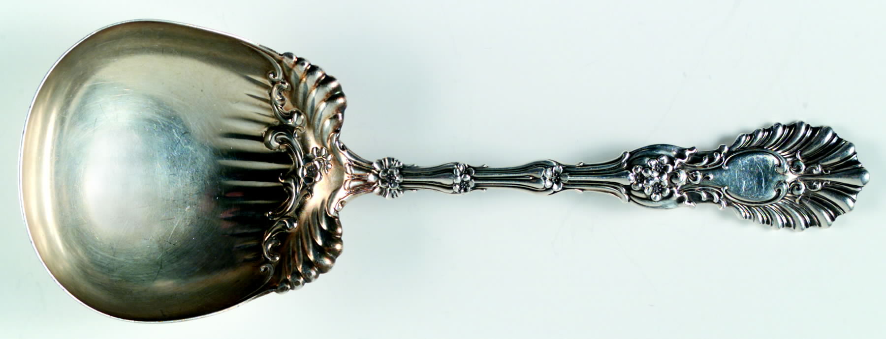 Radiant (Sterling, 1895) Small Solid Berry/Casserole Spoon by Whiting Manf Co-1