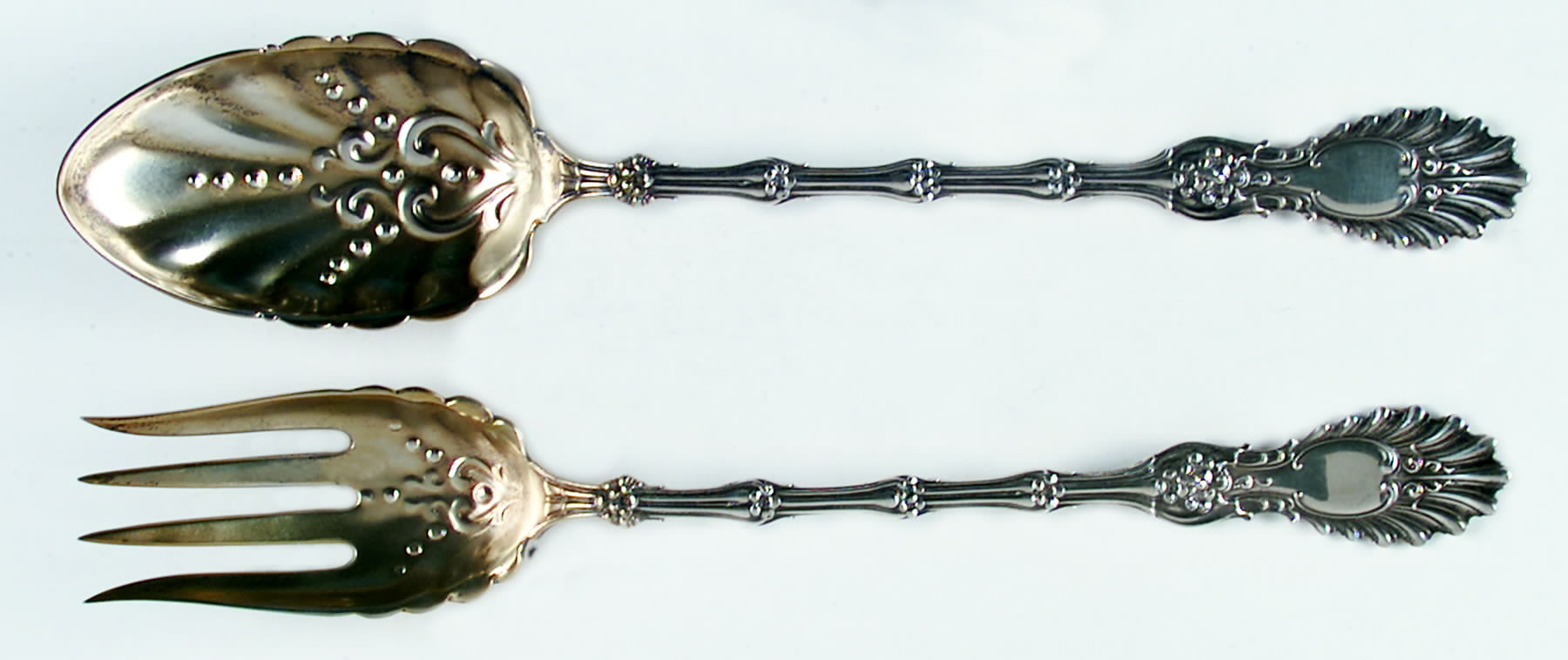Radiant (Sterling, 1895) Solid Oversized Serving Salad Set by Whiting Manf Co-1