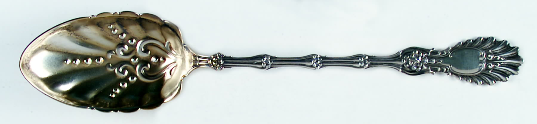 Radiant (Sterling, 1895) Oversize Solid Salad Serving Spoon by Whiting Manf Co-1