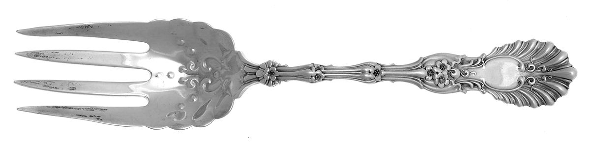 Radiant (Sterling, 1895) Solid Salad Serving Fork by Whiting Manf Co-1