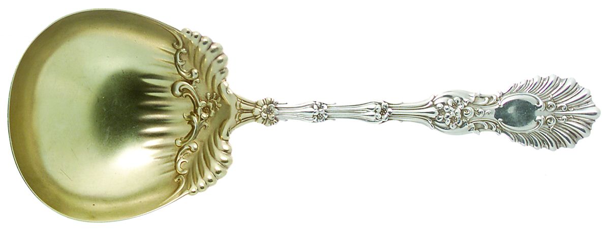 Radiant (Sterling, 1895) Small Solid Berry/Casserole Spoon by Whiting Manf Co-1