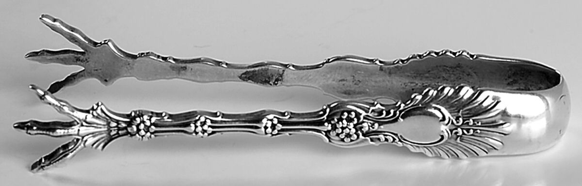 Radiant (Sterling, 1895) Small Sugar Tongs by Whiting Manf Co-1