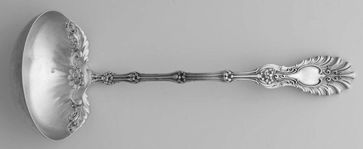 Radiant (Sterling, 1895) Solid Piece Cream Ladle by Whiting Manf Co-1