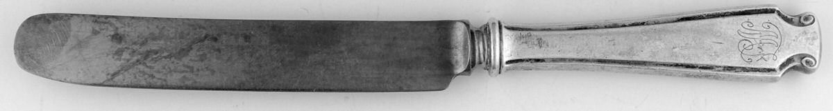 St. Martin's (Sterling, 1916) Knife-Old French/Hollow-Bolster-Monogram by Whiting Manf Co-1