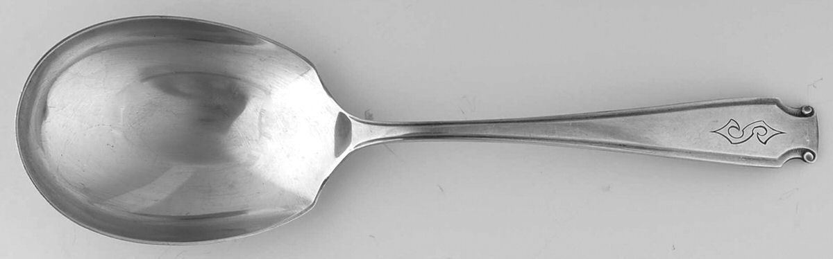 St. Martin's (Sterling, 1916) Small Solid Berry/Casserole Spoon by Whiting Manf Co-1