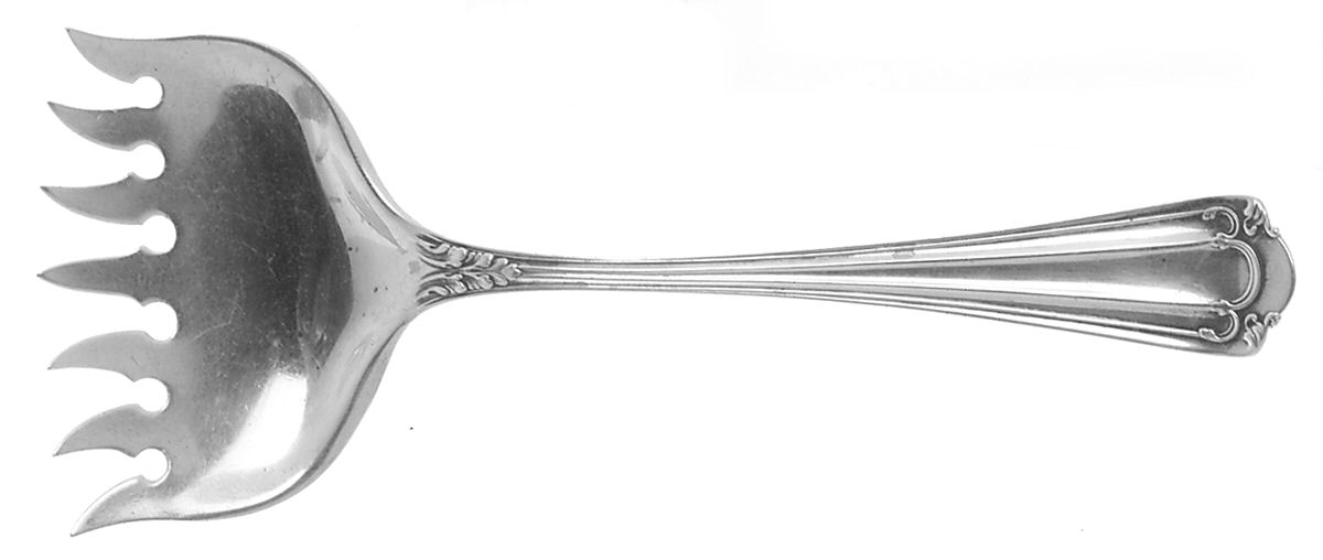 Stuart (Sterling, 1912) Large Solid Tined Sardine Serving Fork by Whiting Manf Co-1