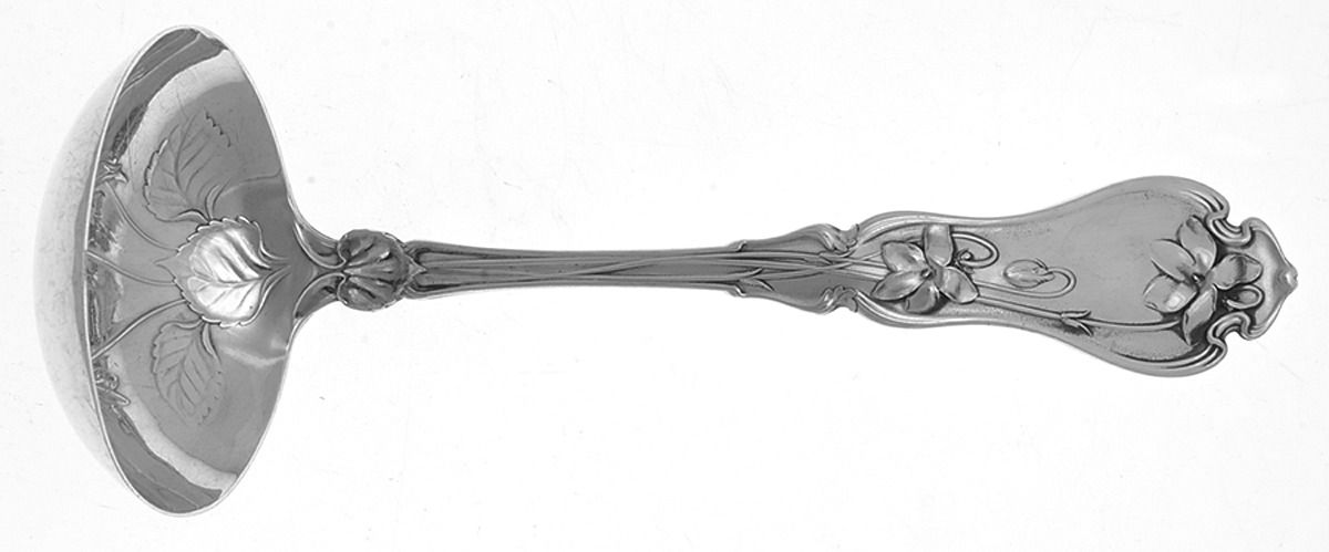 Violet (Sterling, 1905) Solid Gravy Ladle by Whiting Manf Co-1
