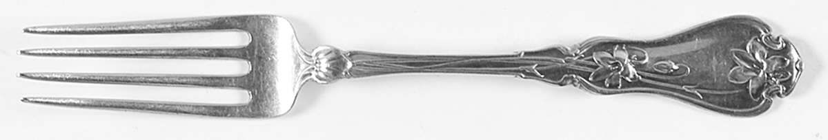 Violet (Sterling, 1905) Solid Youth Tea Fork by Whiting Manf Co-1