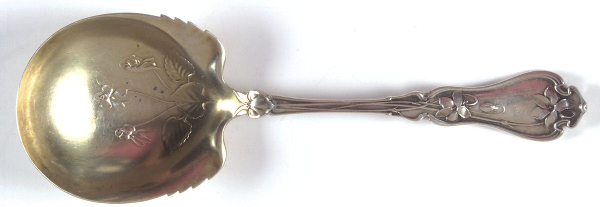 Violet (Sterling, 1905) Preserve Spoon by Whiting Manf Co-1
