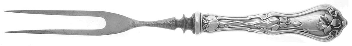 Violet (Sterling, 1905) Individual Silverplate Prong Bird Fork by Whiting Manf Co-1