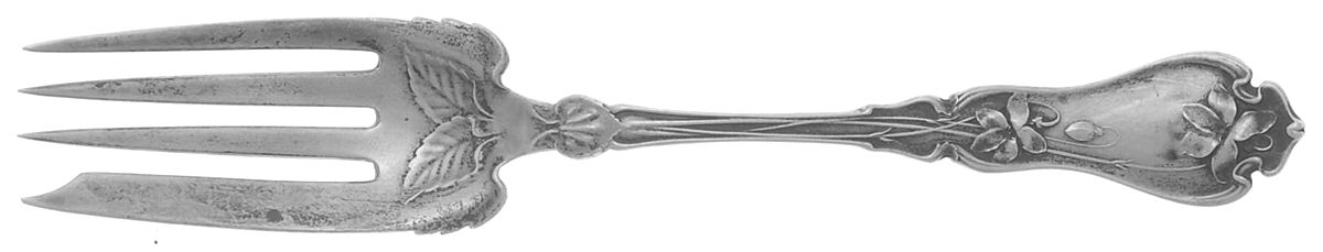 Violet (Sterling, 1905) Individual Solid Fish Fork by Whiting Manf Co-1