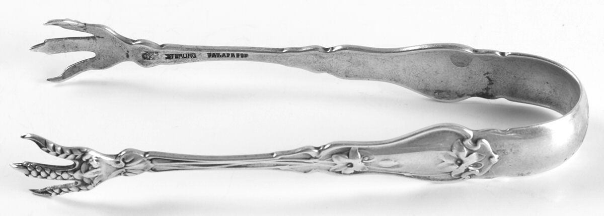 Violet (Sterling, 1905) Small Sugar Tongs by Whiting Manf Co-1