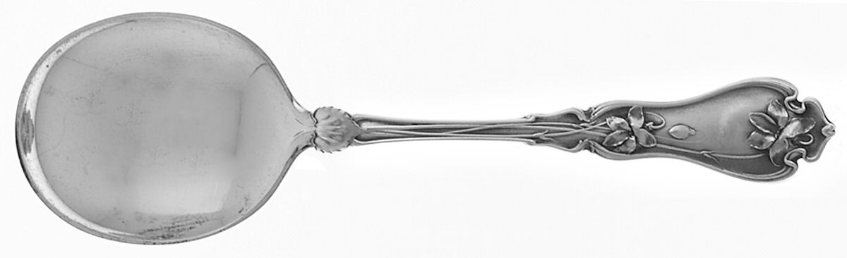 Violet (Sterling, 1905) Round Bowl Soup Spoon (Cream Soup) by Whiting Manf Co-1