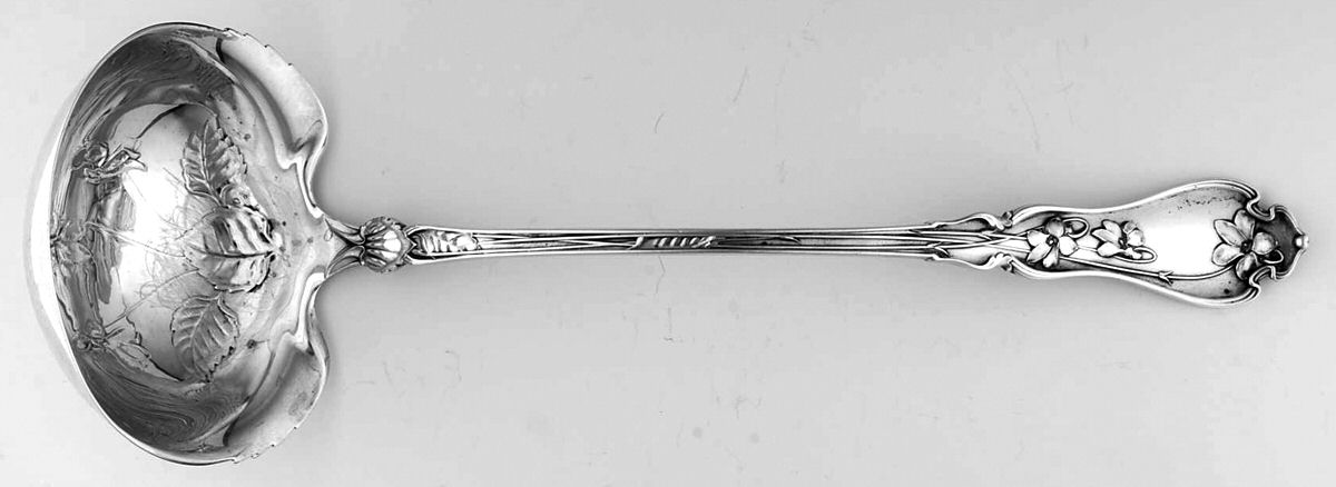 Violet (Sterling, 1905) Solid Soup Ladle by Whiting Manf Co-1