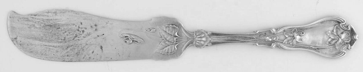 Violet (Sterling, 1905) Flat Handle Master Butter Knife by Whiting Manf Co-1