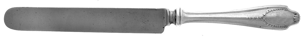 Wedgwood (Sterling, 1910, No Monograms) Blunt Hollow Knife with Bolster by Whiting Manf Co-1