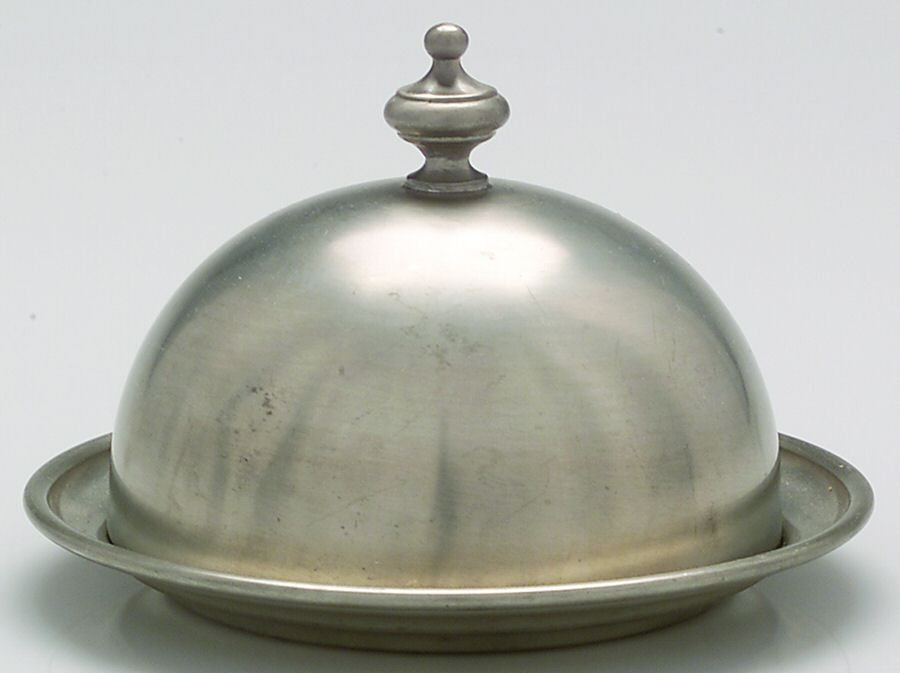 1180 (Pewter, Hollowware) Covered Round Butter by Web Silver-1