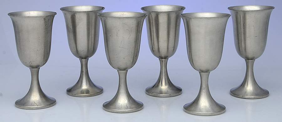 Pewter Hollowware Water Goblet - Set of 6 by Web Silver-1