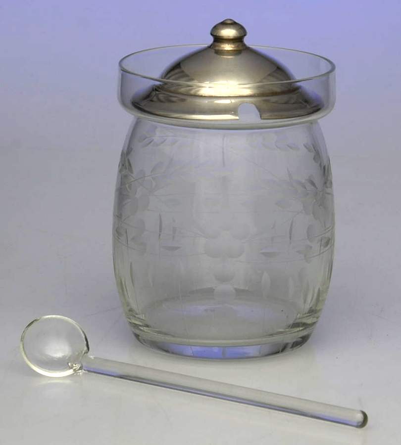 Sterling Hollowware Marmalade-Cry W/Str Lid&Ladle by Web Silver-1