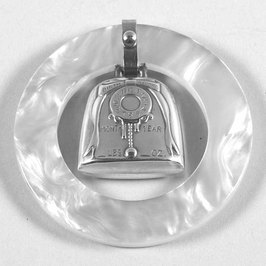 Sterling Hollowware Teething Ring-Birth Record by Web Silver-1