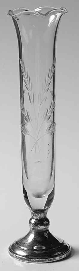 Sterling Hollowware Crystal Vase with Sterling Base by Web Silver-1