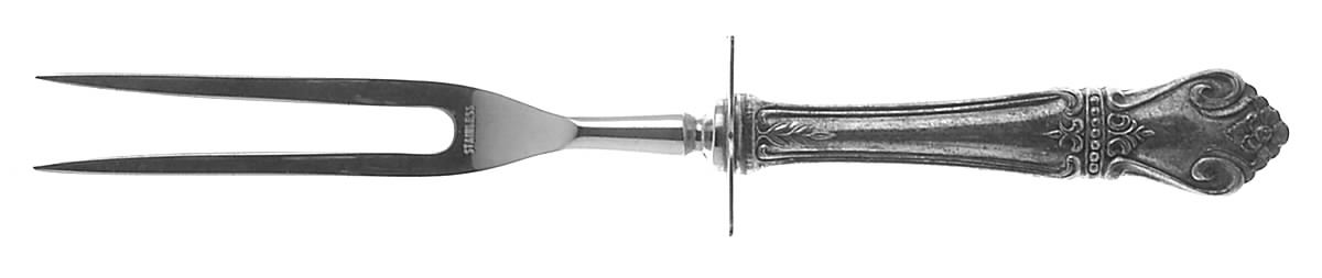 WEB3 (Sterling) Small Carving Fork W/Sterling Guard by Web Silver-1