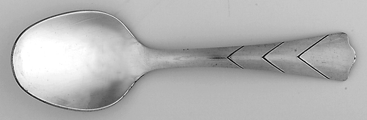 WEB4 (STERLING) Straight Handle Baby Spoon by Web Silver-1