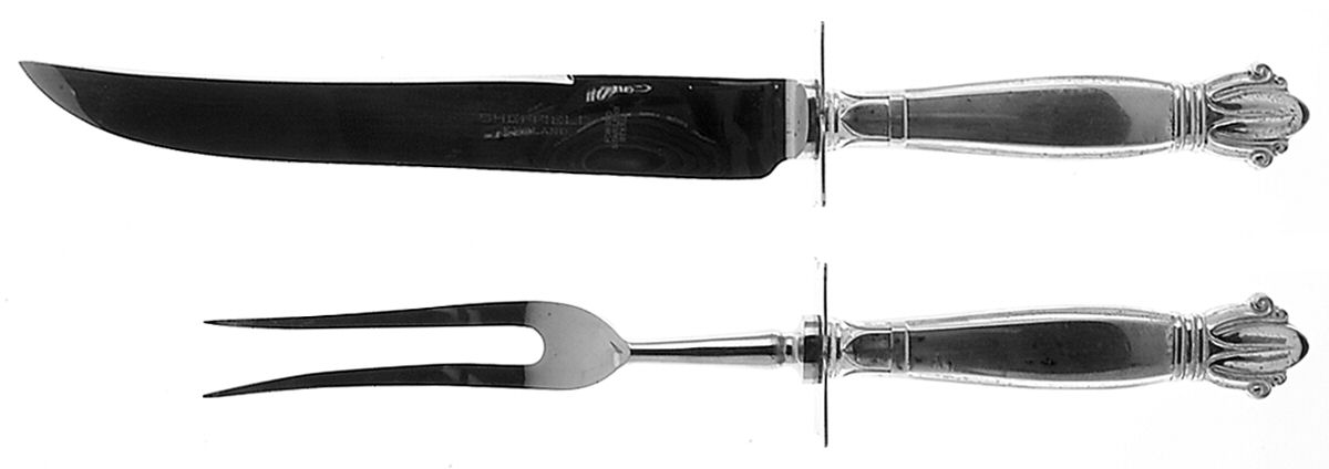 WEB5 (STERLING) Small Stainless Blade 2-Piece Steak Carving Set by Web Silver-1