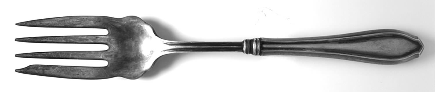 WEB6 (STERLING) Medium Cold Meat Serving Fork, Plated Tines by Web Silver-1