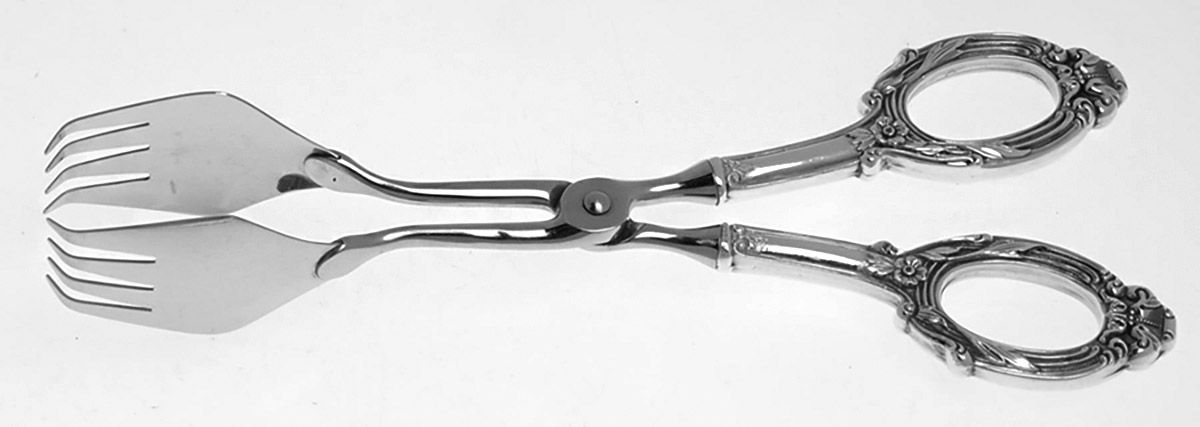 Ancestry (Sterling, 1940) Large Ice Serving Tongs w/Plated Bowl by Weidlich Silver-1