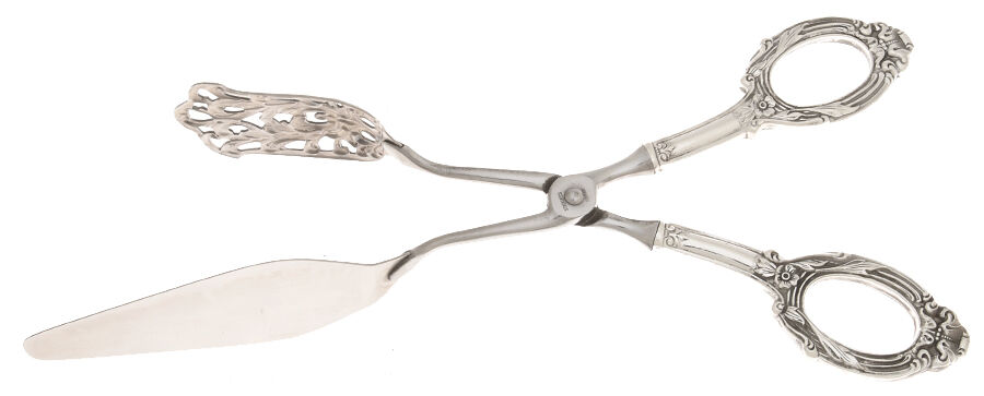Ancestry (Sterling, 1940) Pastry Tongs W/ Sterling Handle & Stainless Bowl by Weidlich Silver-1
