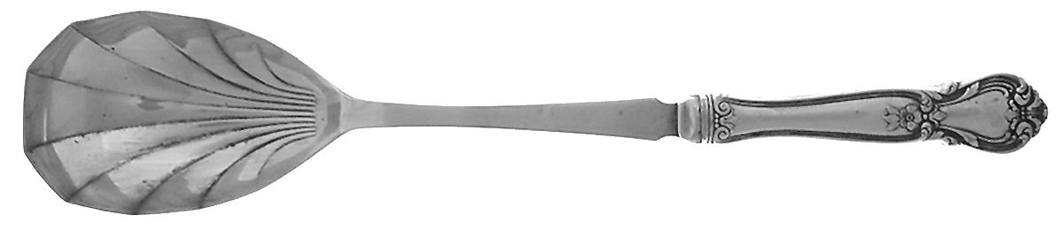 Ancestry (Sterling, 1940) Salad Serving Spoon with Plated Bowl by Weidlich Silver-1