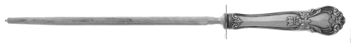 Ancestry (Sterling, 1940) Large Knife Sharpener-Steel Rod w/Sterling Guard by Weidlich Silver-1